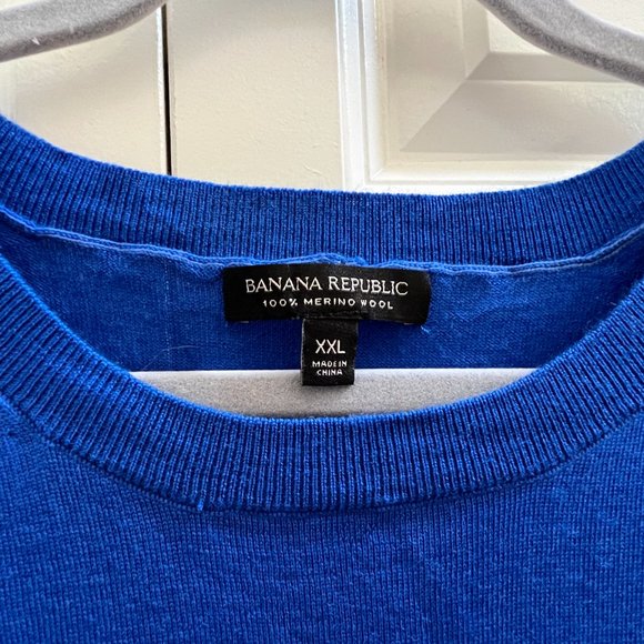 Banana Republic Merino Wool Sleeveless Sweater - Blue - Size XXL - Picture 4 of 8